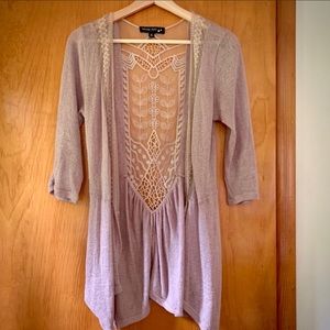 BOGO! Dusty Pink Boho Embroidered Cardigan